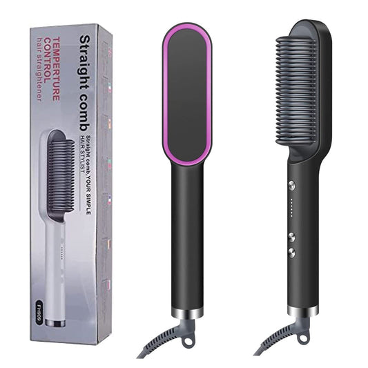 Hair Straightener Comb Hair Straightening Brush - Assorted Colour