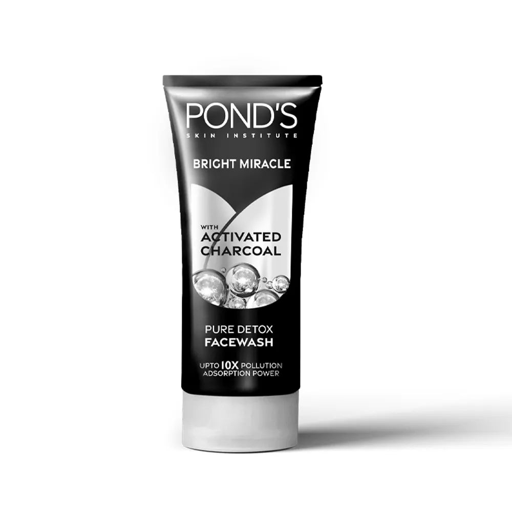 PONDs Bright Miracle Detox Facewash With 10X Power of Charcoal - 100g