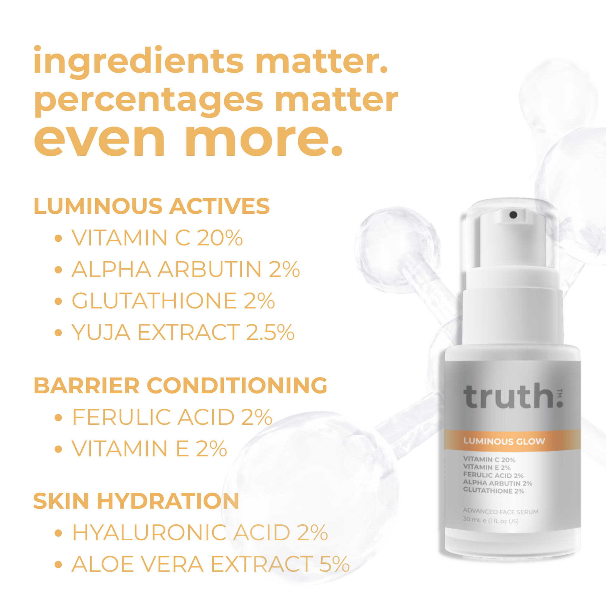 Truth Luminous Glow Advanced Face Serum - 30ml