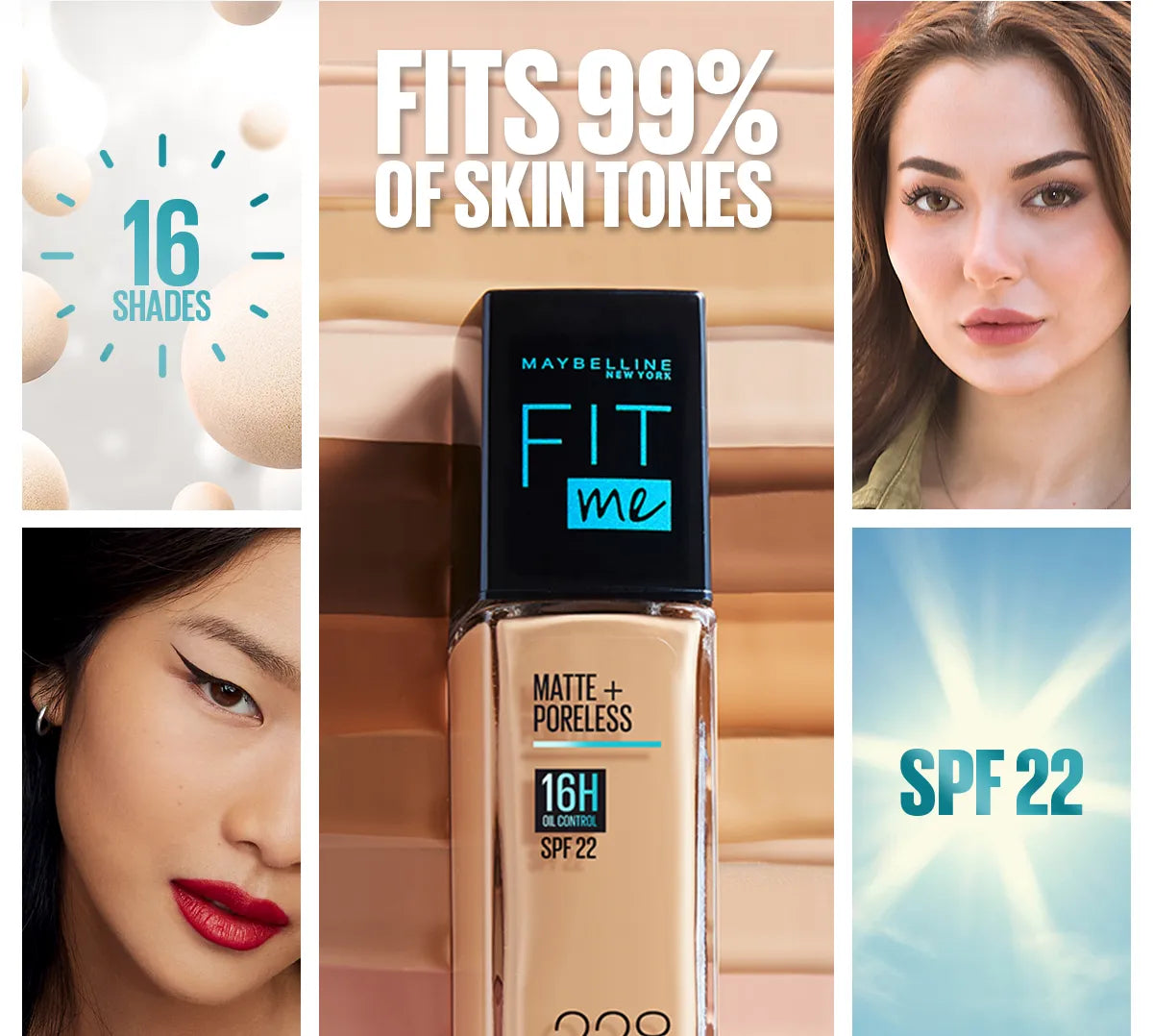 Maybelline Fit Me Matte & Poreless Liquid Foundation | Extra Coverage