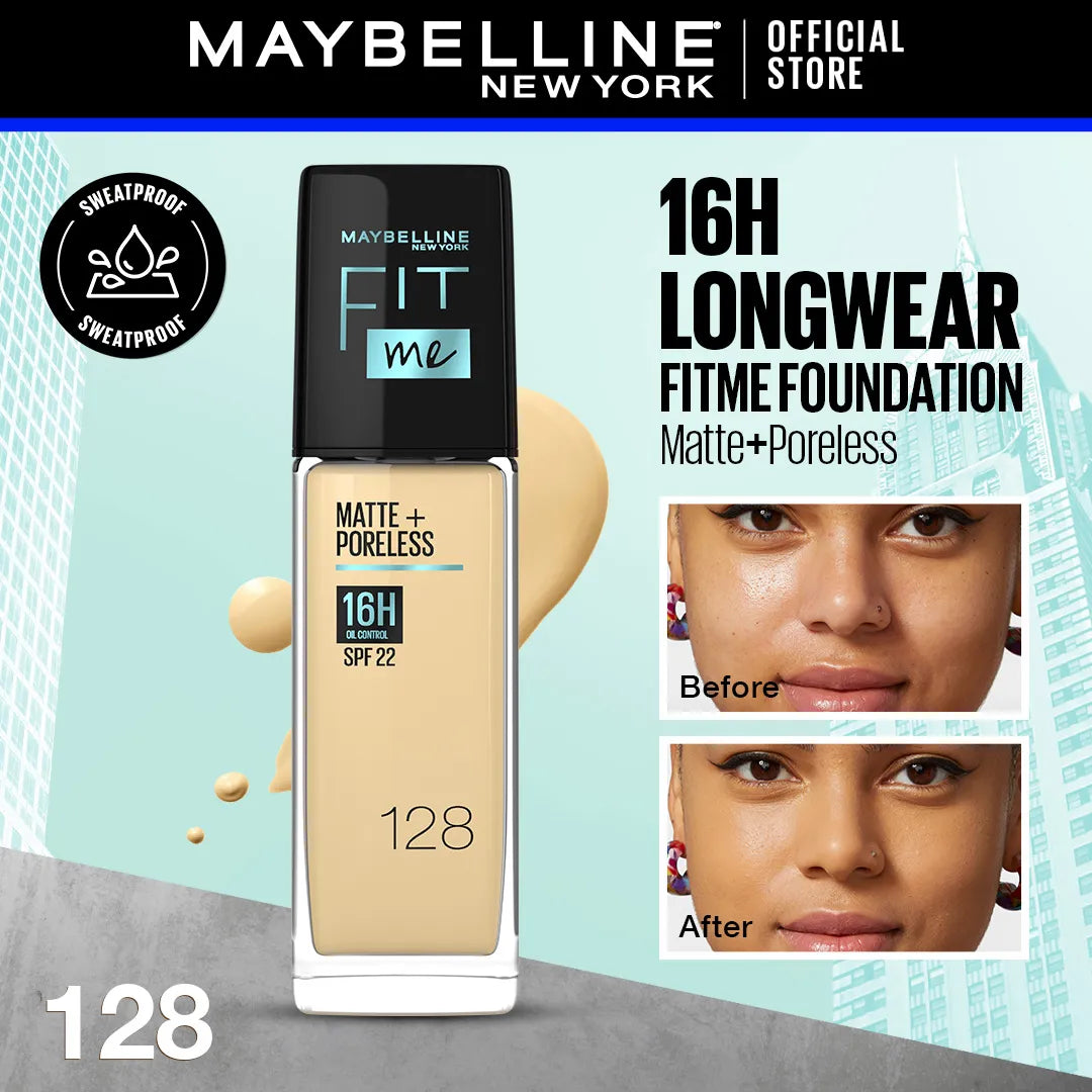 Maybelline Fit Me Matte & Poreless Liquid Foundation | Extra Coverage