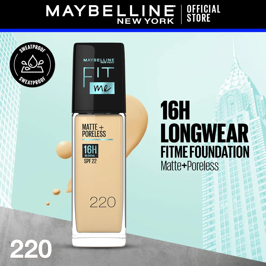 Maybelline Fit Me Matte & Poreless Liquid Foundation | Extra Coverage
