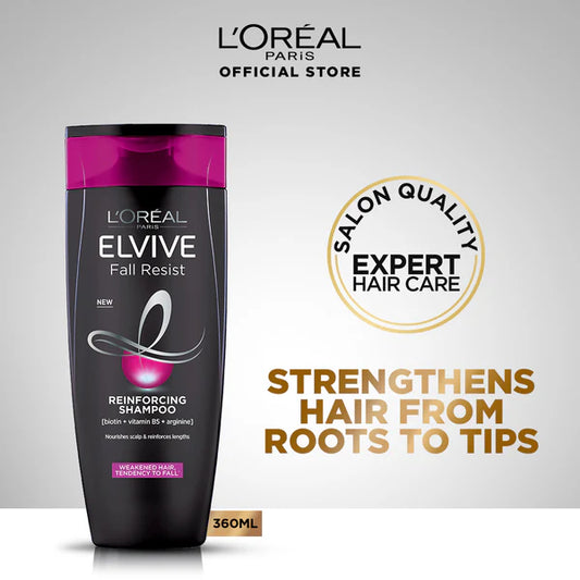L'Oreal Paris- Elvive Fall Resist Shampoo 360 ml - For Hairfall