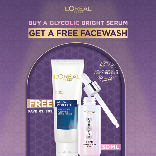 Buy Glycolic Bright Instant Glowing Face Serum & GET Free Facewash