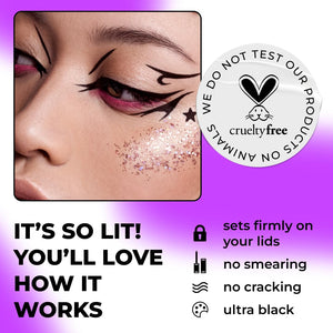 LAMEL Liquid Long-Lasting Eyeliner With Hard Brush 402 Graphite Black