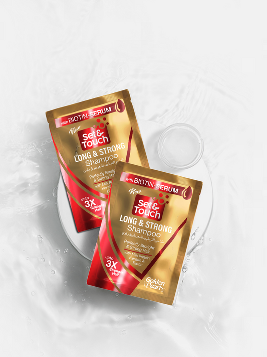 Golden Pearl Set and Touch Shampoo - Long and Strong Shampoo - 4ml
