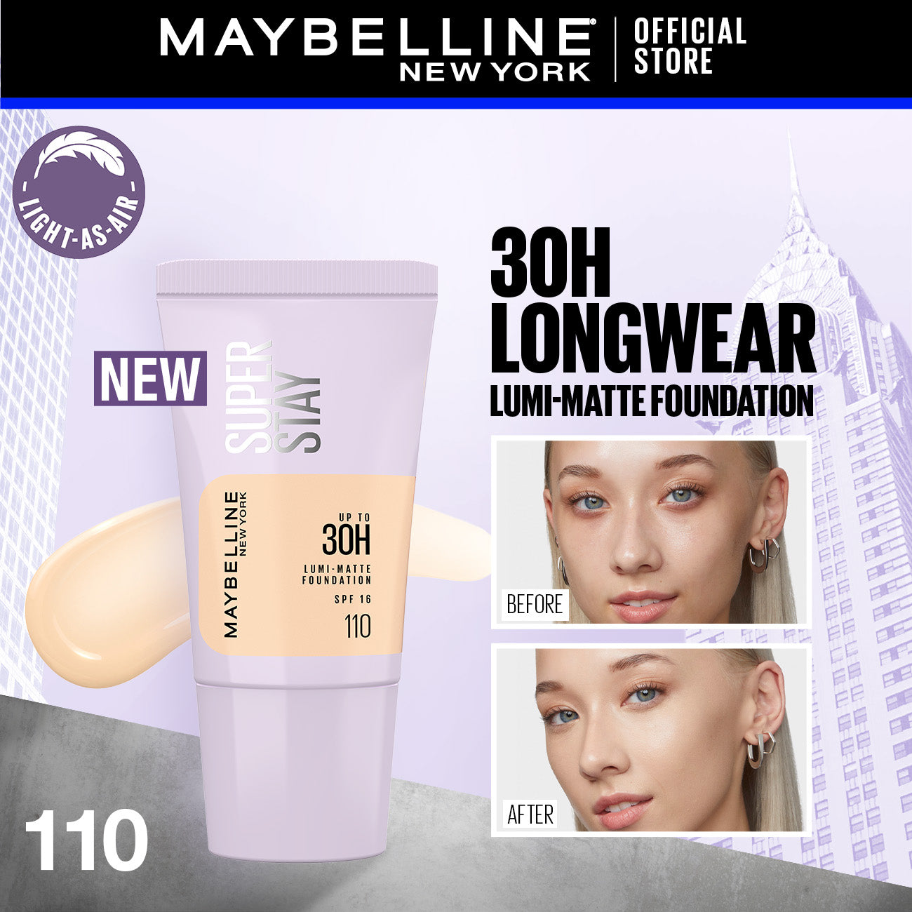 Maybelline New York Super Stay Lumi Matte Foundation - 18ml