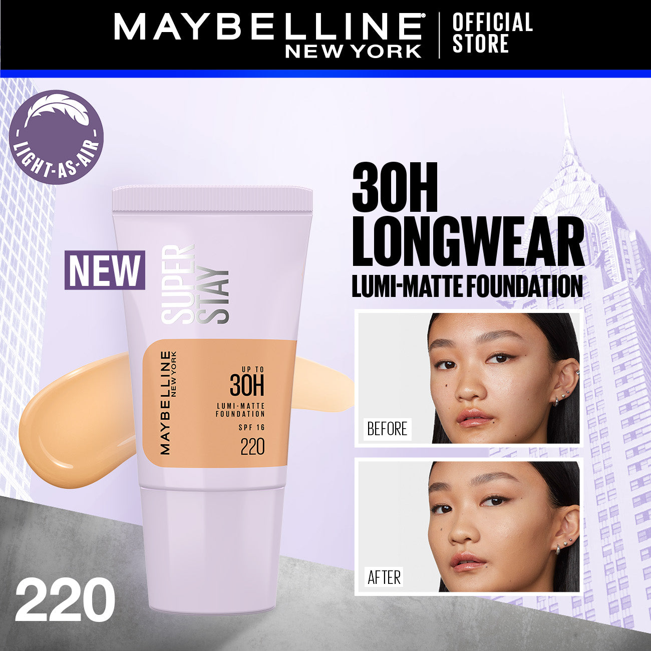 Maybelline New York Super Stay Lumi Matte Foundation - 18ml