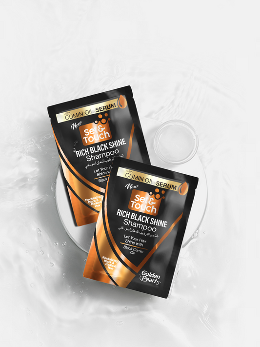 Golden Pearl Set and Touch - Rich Black Shine Shampoo - 4ml