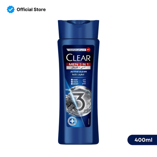 Clear Men 3 in 1 Active Clean - 400ml