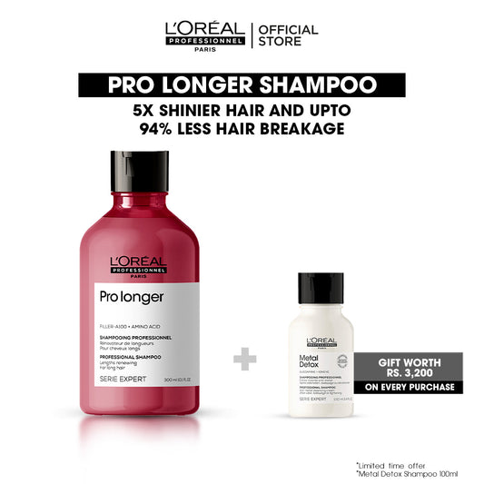 Loreal Professionnel Serie Expert Pro Longer Shampoo With Filler-A100 And Amino Acid Bundle Deal