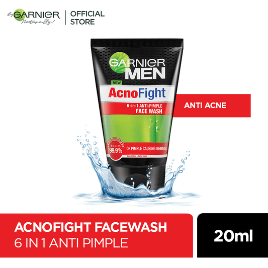 Garnier Men Acno Fight Face Wash - 20ml - Premium Facial Cleansers from Garnier - Just Rs 84! Shop now at Cozmetica