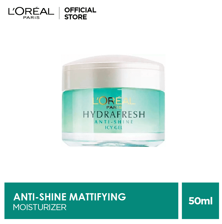 L'Oreal Paris Hydra Fresh Anti Shine Icy Gel- 50ml - Premium Lotion & Moisturizer from Loreal Paris - Just Rs 1207! Shop now at Cozmetica