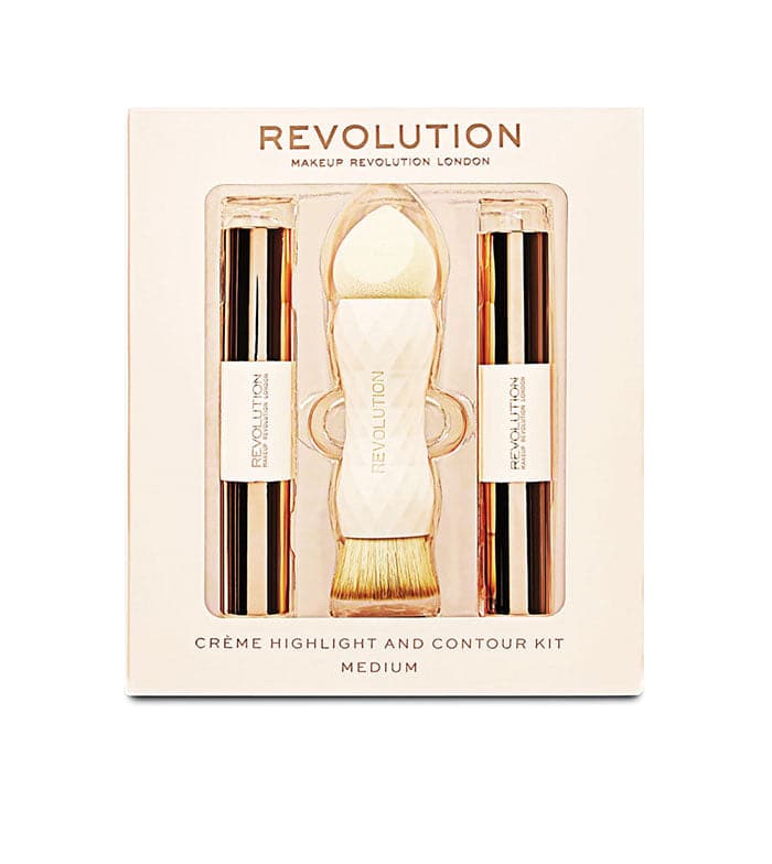 Makeup Revolution Creme Highlight and Contour Kit - Medium